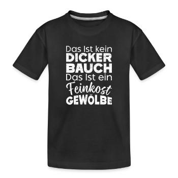 Ce n’est pas un gros ventre, c’est un caveau d’épicerie fine - T-shirt bio Premium Enfant - noir - Devant