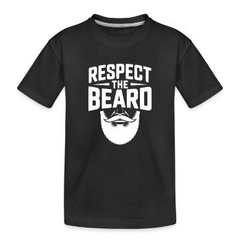 Respecter la barbe - T-shirt bio Premium Enfant - noir - Devant