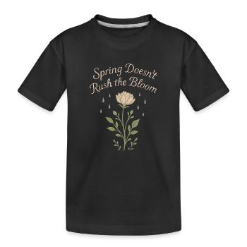 Mindful Growth, Spring Renewal, - Kids' Premium Organic T-Shirt - black - Front