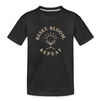 Croissance consciente, Renouvellement printanier, - T-shirt bio Premium Enfant - noir - Devant