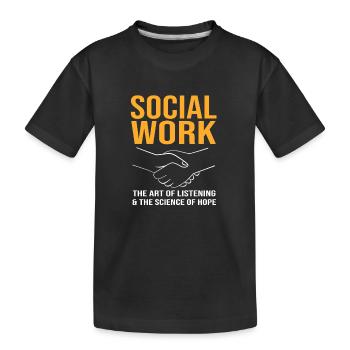 Travailleur social Pédagogue social Travailleur social - T-shirt bio Premium Enfant - noir - Devant