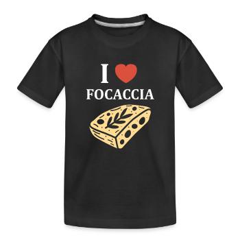 J'aime Focaccia - T-shirt bio Premium Enfant - noir - Devant