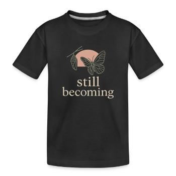 Mindful Growth, Spring Renewal, - Kids' Premium Organic T-Shirt - black - Front