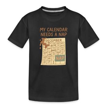 Vacances Gueule de bois Après Noël Humeur Nouvel An - T-shirt bio Premium Enfant - noir - Devant