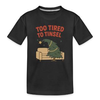 Vacances Gueule de bois Après Noël Humeur Nouvel An - T-shirt bio Premium Enfant - noir - Devant