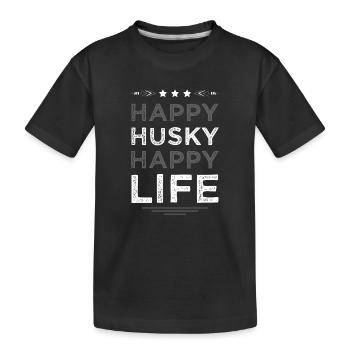 Lettrage Husky Joie de vivre - T-shirt bio Premium Enfant - noir - Devant