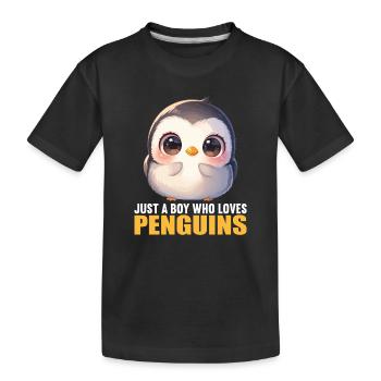 Pingouins Pingouin - T-shirt bio Premium Enfant - noir - Devant