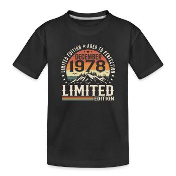 Décembre 1978 - T-shirt bio Premium Enfant - noir - Devant