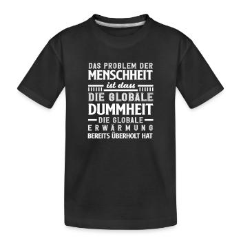 Mots croisés Dire humour - T-shirt bio Premium Enfant - noir - Devant