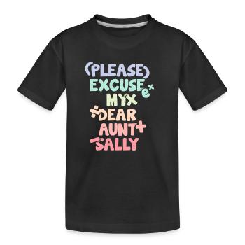 Funny Math Sayings Math Teacher - Kids' Premium Organic T-Shirt - black - Front