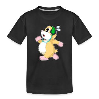 Hamster Jogger Jogging Sports - T-shirt bio Premium Enfant - noir - Devant