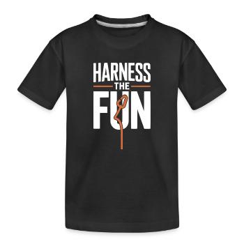 Escalade Escalade en montagne Mousqueton Bloc - T-shirt bio Premium Enfant - noir - Devant