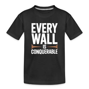Escalade Escalade en montagne Mousqueton Bloc - T-shirt bio Premium Enfant - noir - Devant