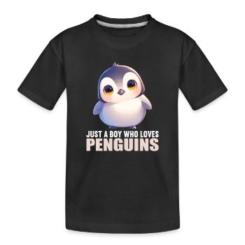 Pingouins Pingouin - T-shirt bio Premium Enfant - noir - Devant