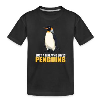 Pingouins Pingouin - T-shirt bio Premium Enfant - noir - Devant