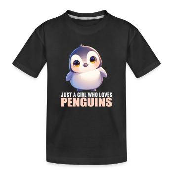 Pingouins Pingouin - T-shirt bio Premium Enfant - noir - Devant