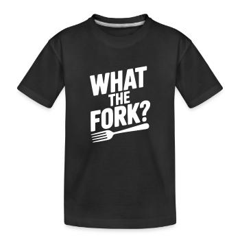Was ist die Gabel? - Kinder Premium Bio T-Shirt - Schwarz - Vorne