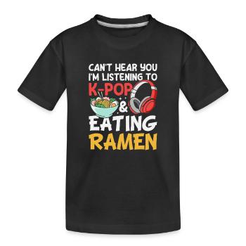 K-Pop Korea-Popmusik Ramen Nudelsuppe Japan - Kinder Premium Bio T-Shirt - Schwarz - Vorne
