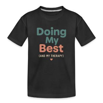 Soins personnels, Guérison en cours, Repos, Doux - T-shirt bio Premium Enfant - noir - Devant