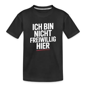 Je ne suis pas là volontairement anti Smalltalk Office - T-shirt bio Premium Enfant - noir - Devant