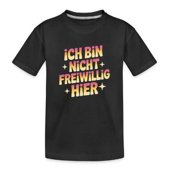 Je ne suis pas là volontairement anti Smalltalk Office - T-shirt bio Premium Enfant - noir - Devant