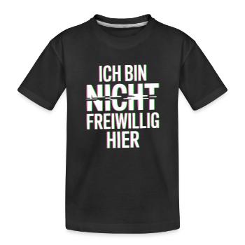 Je ne suis pas là volontairement anti Smalltalk Office - T-shirt bio Premium Enfant - noir - Devant
