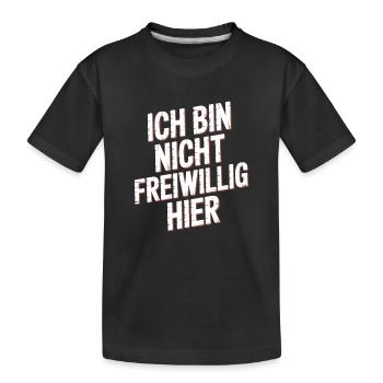 Je ne suis pas là volontairement anti Smalltalk Office - T-shirt bio Premium Enfant - noir - Devant