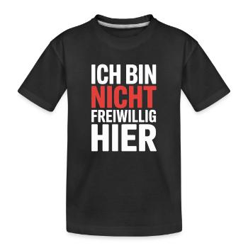 Je ne suis pas là volontairement anti Smalltalk Office - T-shirt bio Premium Enfant - noir - Devant