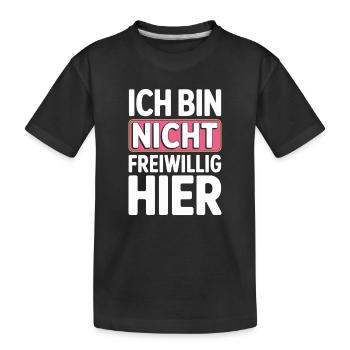 Je ne suis pas là volontairement anti Smalltalk Office - T-shirt bio Premium Enfant - noir - Devant