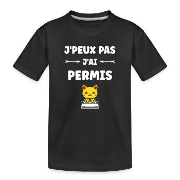 jeune permis, jeune conducteur, permis de conduire - T-shirt bio Premium Enfant - noir - Devant