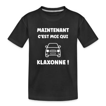 Humour permis de conduire - T-shirt bio Premium Enfant - noir - Devant