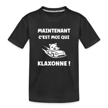 Humour permis de conduire - T-shirt bio Premium Enfant - noir - Devant