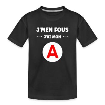 Humour permis de conduire - T-shirt bio Premium Enfant - noir - Devant