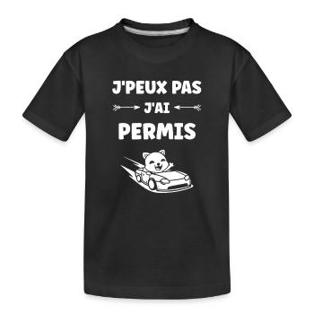 jeune permis, jeune conducteur, permis de conduire - T-shirt bio Premium Enfant - noir - Devant