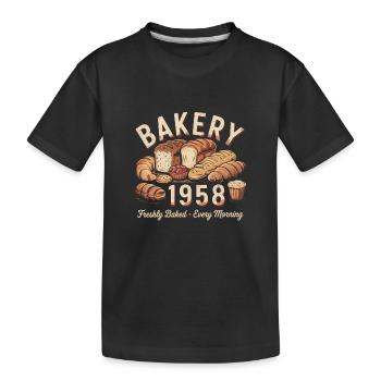 Boulangerie Publicité Vintage - T-shirt bio Premium Enfant - noir - Devant