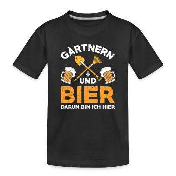 Jardinier Jardinage Jardinage Jardinage Jardinage - T-shirt bio Premium Enfant - noir - Devant