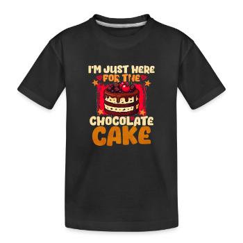 Gâteau Gâteau au chocolat - T-shirt bio Premium Enfant - noir - Devant