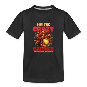 Softball - T-shirt bio Premium Enfant - noir - Devant
