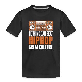 Nothing Can Beat Urban Beat Flow Culture - Kids' Premium Organic T-Shirt - black - Front