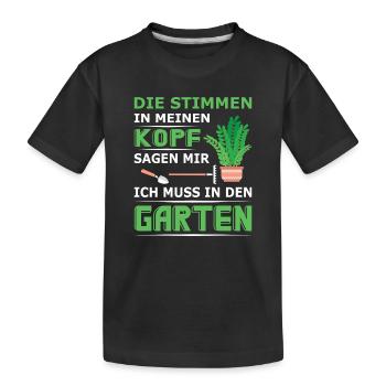 Jardinier Jardinage Jardinage Jardinage Jardinage - T-shirt bio Premium Enfant - noir - Devant