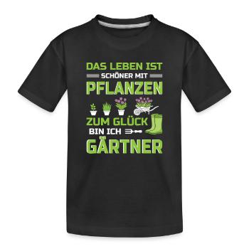 Jardinier Jardinage Jardinage Jardinage Jardinage - T-shirt bio Premium Enfant - noir - Devant