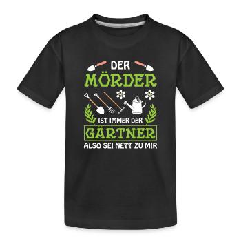 Jardinier Jardinage Jardinage Jardinage Jardinage - T-shirt bio Premium Enfant - noir - Devant