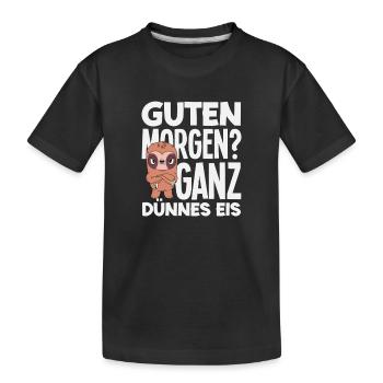 Bonjour Paresseux de glace très mince - T-shirt bio Premium Enfant - noir - Devant