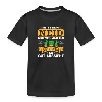 Jardinier Jardinage Jardinage Jardinage Jardinage - T-shirt bio Premium Enfant - noir - Devant
