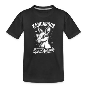 Kangourou disant kangourou drôle kangourou doué - T-shirt bio Premium Enfant - noir - Devant