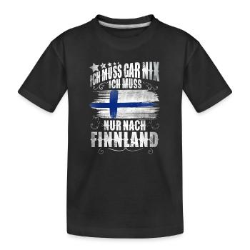 Finlande - T-shirt bio Premium Enfant - noir - Devant