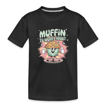 Muffin rétro - T-shirt bio Premium Enfant - noir - Devant