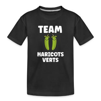 haricot vert - T-shirt bio Premium Enfant - noir - Devant