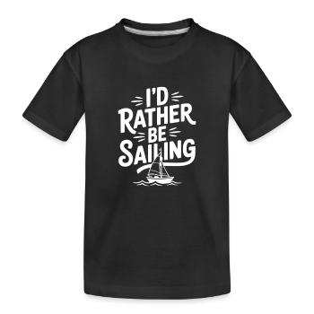 Je préfère naviguer - T-shirt bio Premium Enfant - noir - Devant