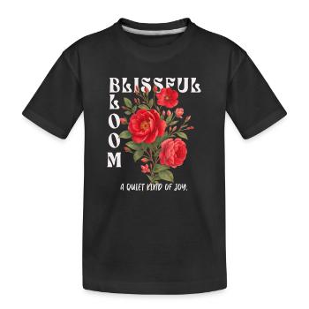 Blissful Bloom – Paix et beauté combinées - T-shirt bio Premium Enfant - noir - Devant